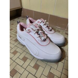 FootJoy GreenJoys Golf Shoes Womens 8 White Pink Excellent Spiked Sneakers 48703